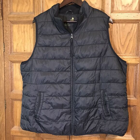 Xersion Quilted Nylon Puffer Vest Men 2XL Black Pockets Full  Zip Front Packable - Picture 3 of 9